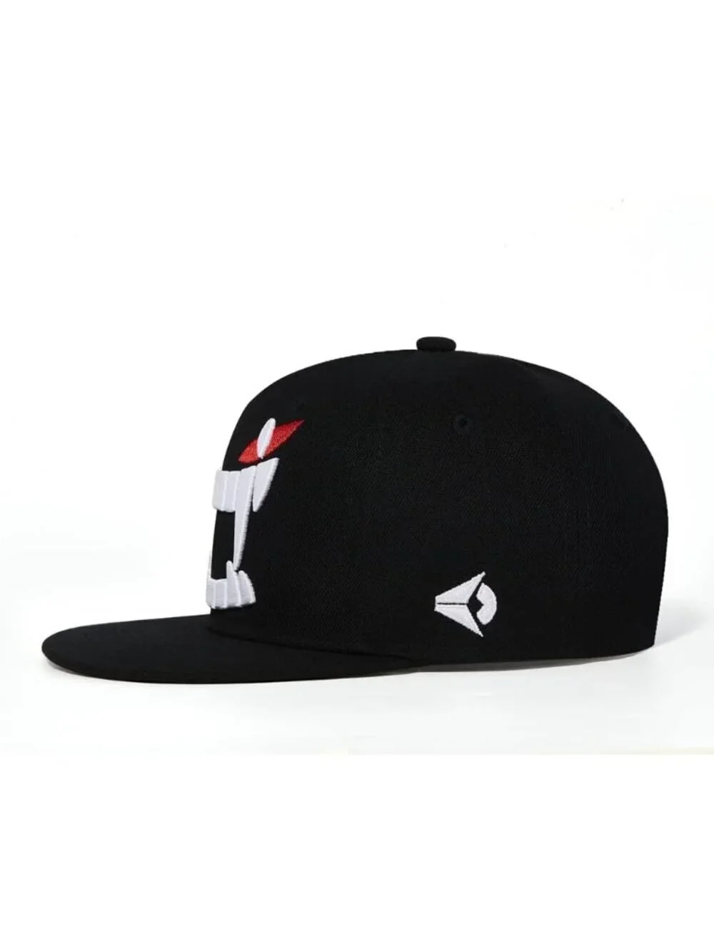 Unisex Teeth Black Snapback Hat Hip Hop Style Colorful Adjustable Baseball Cap